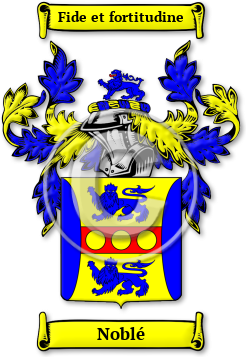 Noblé Family Crest Download (jpg) Legacy Series - 150 DPI