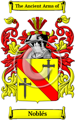 Noblés Family Crest/Coat of Arms