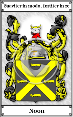 Noon Family Crest Download (JPG)  Book Plated - 150 DPI