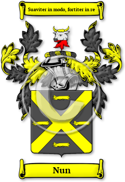 Nun Family Crest Download (jpg) Legacy Series - 150 DPI