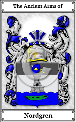 Nordgren Family Crest Download (JPG) Book Plated - 300 DPI