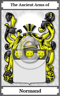 Normand Family Crest Download (JPG)  Book Plated - 150 DPI