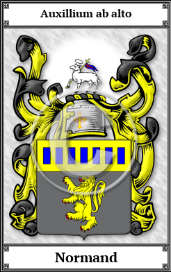 Normand Family Crest Download (JPG)  Book Plated - 150 DPI