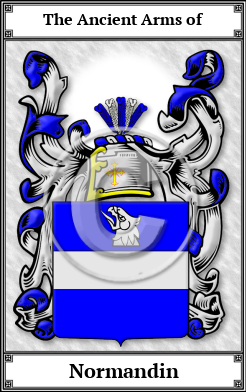 Normandin Family Crest Download (JPG)  Book Plated - 150 DPI