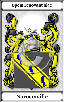 Normanville Family Crest Download (JPG)  Book Plated - 150 DPI