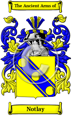Notlay Family Crest/Coat of Arms
