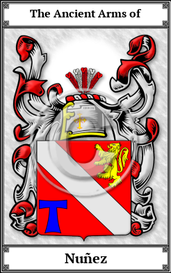 Nuñez Family Crest Download (JPG) Book Plated - 150 DPI