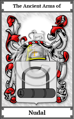 Nudal Family Crest Download (JPG)  Book Plated - 150 DPI