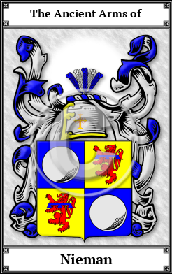Nieman Family Crest Download (JPG) Book Plated - 600 DPI