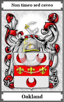 Oakland Family Crest Download (JPG)  Book Plated - 150 DPI