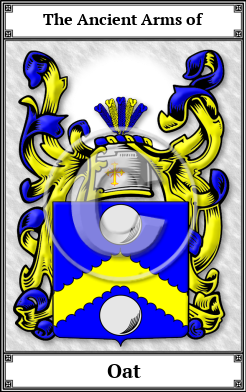 Oat Family Crest Download (JPG)  Book Plated - 150 DPI