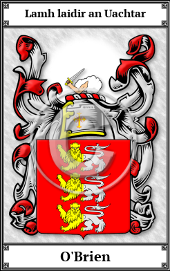 O'Brien Family Crest Download (JPG)  Book Plated - 150 DPI