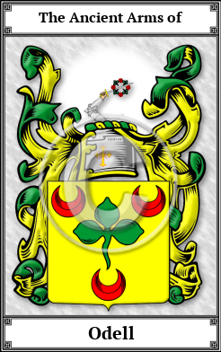 Odell Family Crest Download (JPG)  Book Plated - 150 DPI