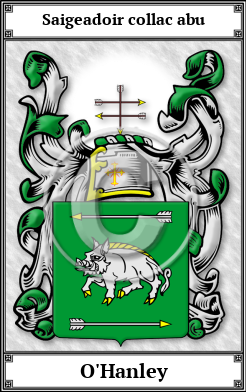 O'Hanley Family Crest Download (JPG) Book Plated - 600 DPI