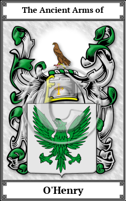 O'Henry Family Crest Download (JPG)  Book Plated - 150 DPI