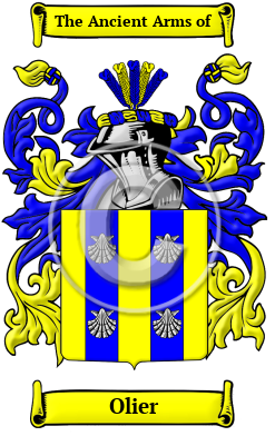 Olier Family Crest/Coat of Arms