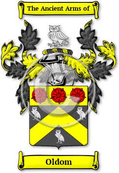Oldom Family Crest Download (jpg) Legacy Series - 150 DPI