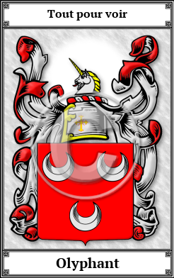 Olyphant Family Crest Download (JPG)  Book Plated - 150 DPI