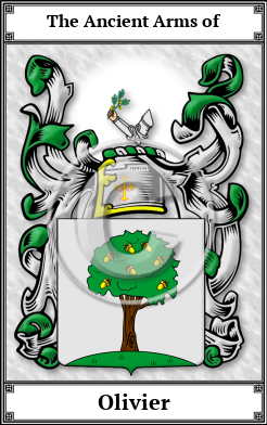 Olivier Family Crest Download (JPG)  Book Plated - 150 DPI