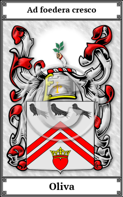 Oliva Family Crest Download (JPG) Book Plated - 600 DPI