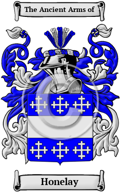 Honelay Family Crest/Coat of Arms