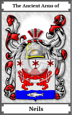 Neils Family Crest Download (JPG) Book Plated - 600 DPI