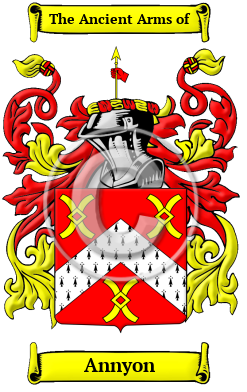 Annyon Family Crest/Coat of Arms