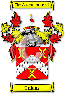 Onians Family Crest Download (jpg) Legacy Series - 150 DPI