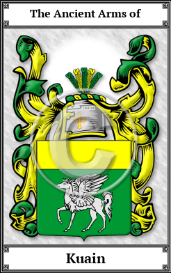 Kuain Family Crest Download (JPG)  Book Plated - 150 DPI