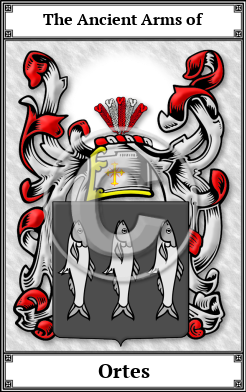 Ortes Family Crest Download (JPG)  Book Plated - 150 DPI