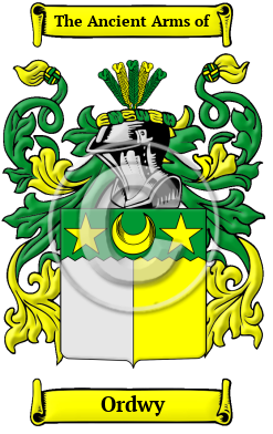 Ordwy Family Crest/Coat of Arms