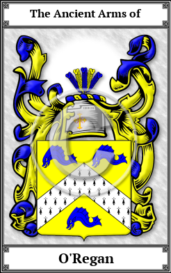 O'Regan Family Crest Download (JPG)  Book Plated - 150 DPI