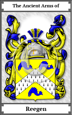 Reegen Family Crest Download (JPG) Book Plated - 600 DPI