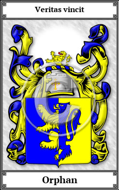 Orphan Family Crest Download (JPG)  Book Plated - 150 DPI