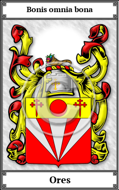 Ores Family Crest Download (JPG)  Book Plated - 150 DPI