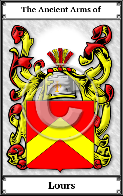 Lours Family Crest Download (JPG)  Book Plated - 150 DPI