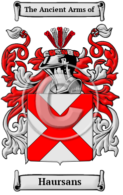 Haursans Family Crest/Coat of Arms