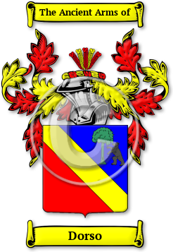 Dorso Family Crest Download (jpg) Legacy Series - 150 DPI