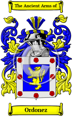 Ordonez Family Crest/Coat of Arms