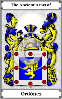 Ordóñez Family Crest Download (JPG)  Book Plated - 150 DPI