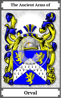 Orval Family Crest Download (JPG) Book Plated - 600 DPI