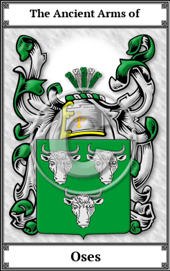 Oses Family Crest Download (JPG)  Book Plated - 150 DPI