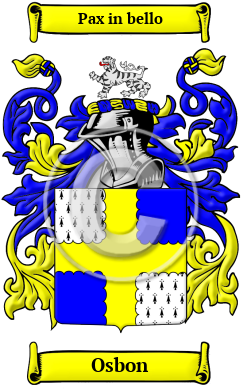 Osbon Family Crest/Coat of Arms
