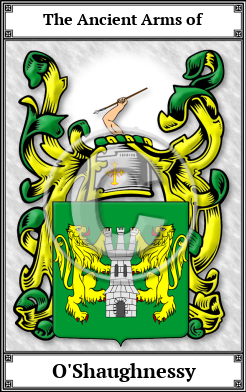 O'Shaughnessy Family Crest Download (JPG)  Book Plated - 150 DPI