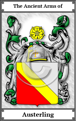 Austerling Family Crest Download (JPG)  Book Plated - 150 DPI