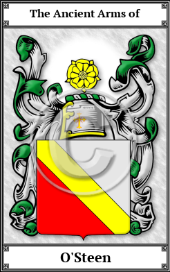 O'Steen Family Crest Download (JPG)  Book Plated - 150 DPI