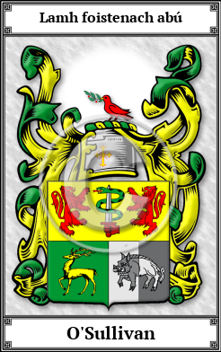 O'Sullivan Family Crest Download (JPG) Book Plated - 600 DPI