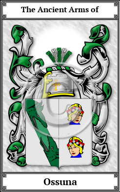Ossuna Family Crest Download (JPG) Book Plated - 600 DPI