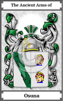 Osuna Family Crest Download (JPG) Book Plated - 600 DPI
