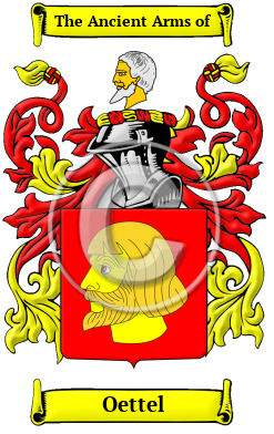 Oettel Family Crest/Coat of Arms